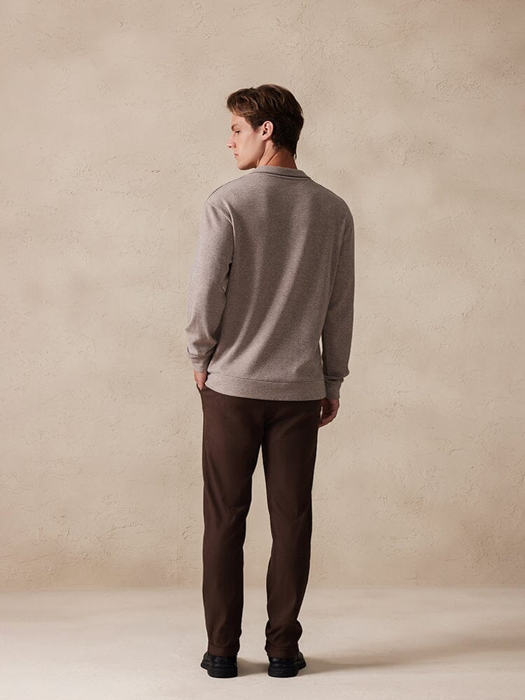 Luxury Stretch Polo Sweater