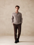 Luxury Stretch Polo Sweater