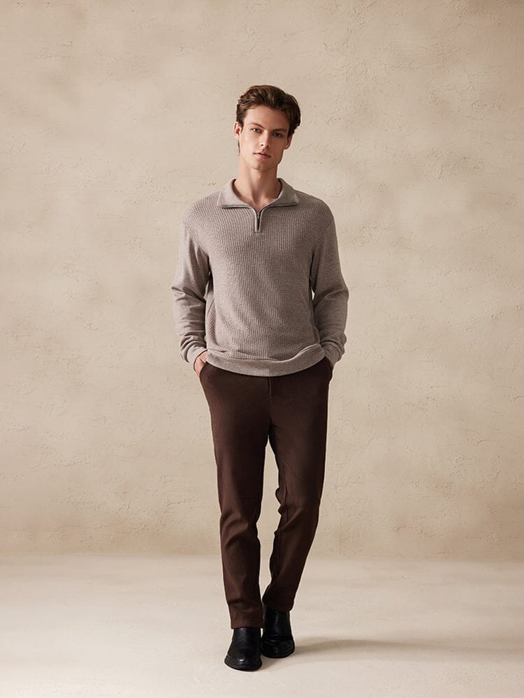 Luxury Stretch Polo Sweater