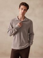 Luxury Stretch Polo Sweater