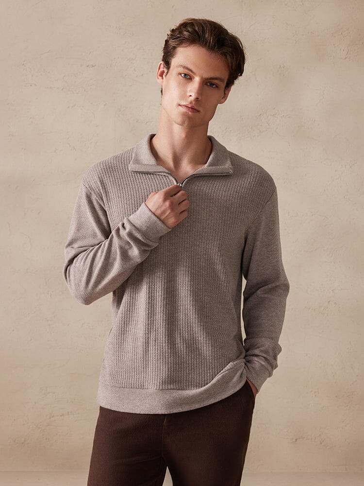 Luxury Stretch Polo Sweater