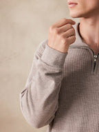 Luxury Stretch Polo Sweater