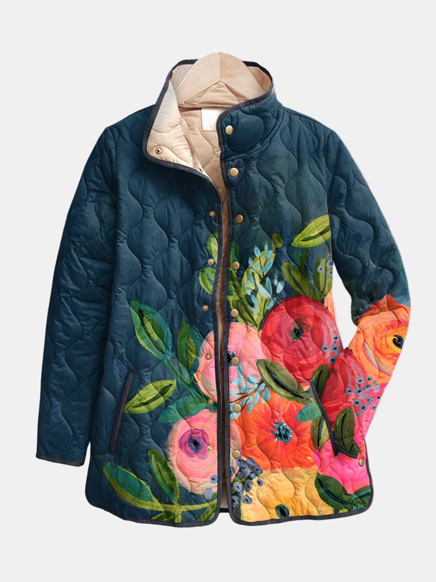 Charlotte™| Vintage Charming Floral Quilted Jacket