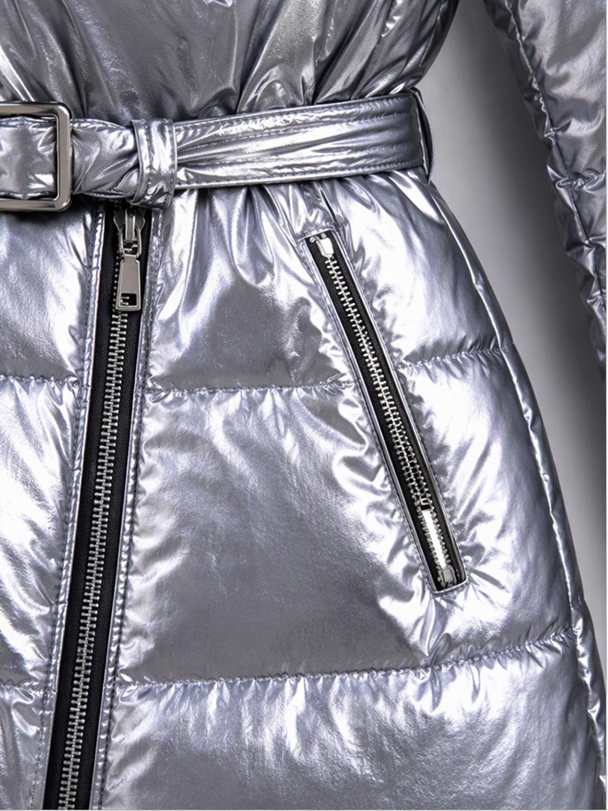 Women's Padded Jacket with Faux Fur Collar