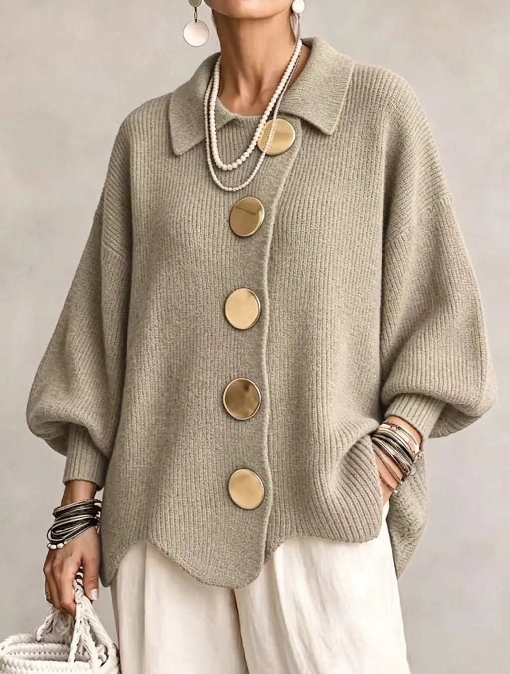 Claire's ™ Oversized Button Cardigan