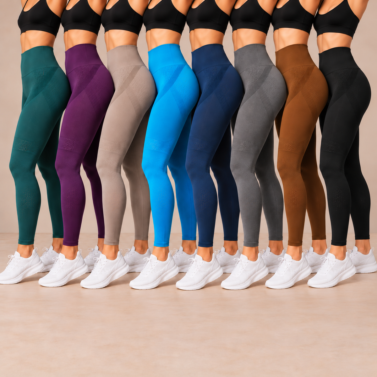 Claire 3D Compression Leggings – High Waist, Seamless & Sculpting