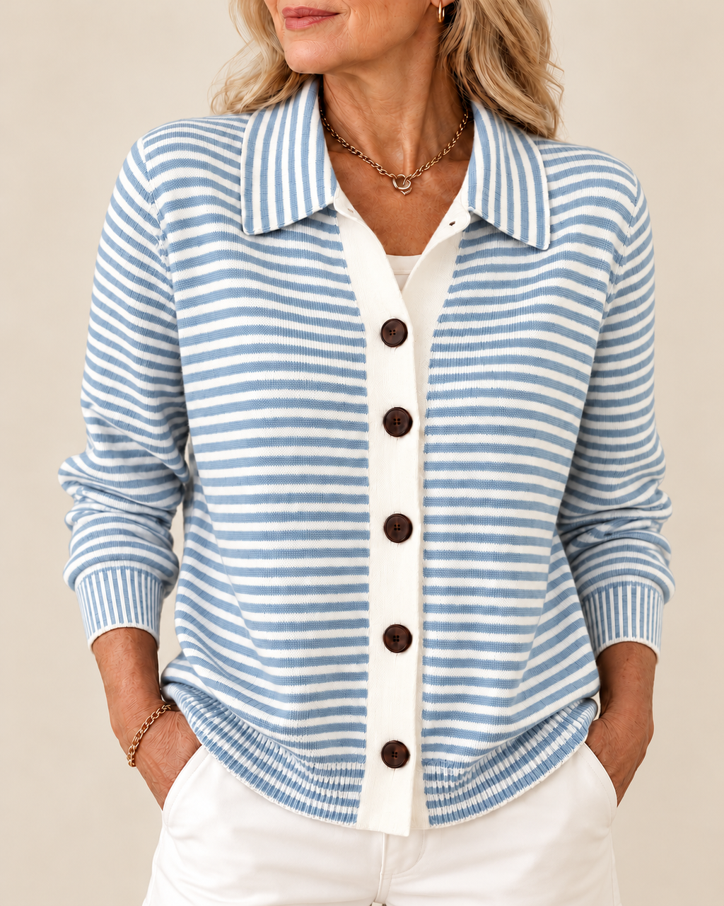 Blythe™ Striped Button Cardigan