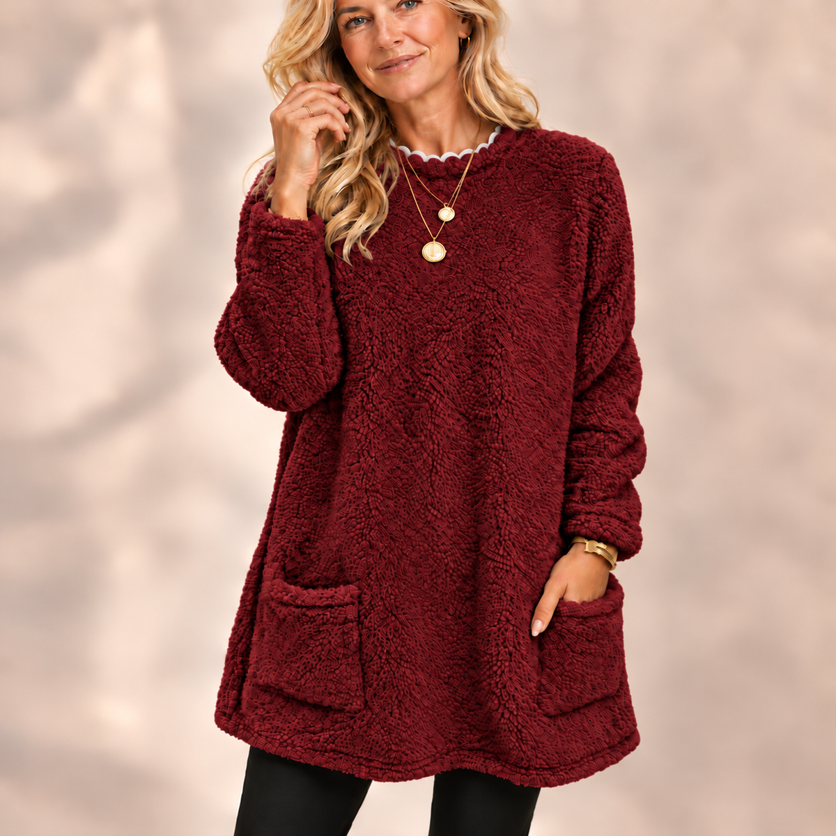 CozyCloud™ | Women's Fleece-Lined Pocket Tunic