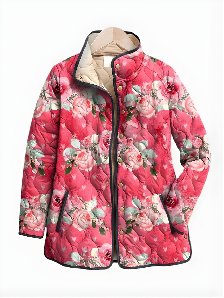 Charlotte™| Vintage Charming Floral Quilted Jacket
