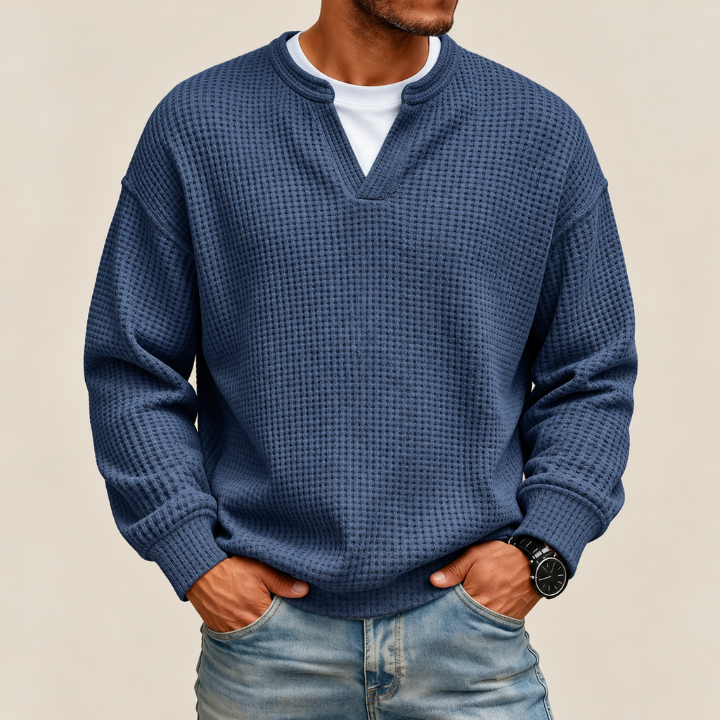 Layered Comfort Waffle Tee