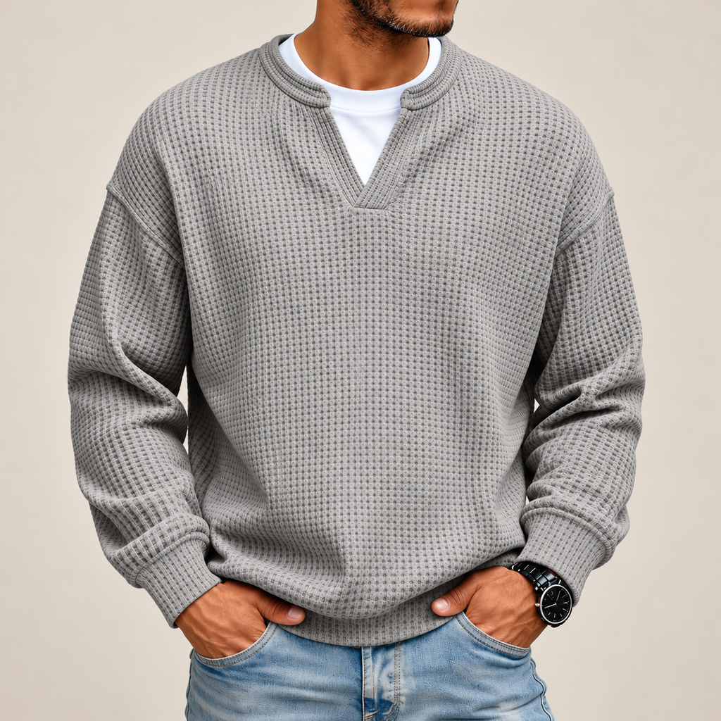 Layered Comfort Waffle Tee