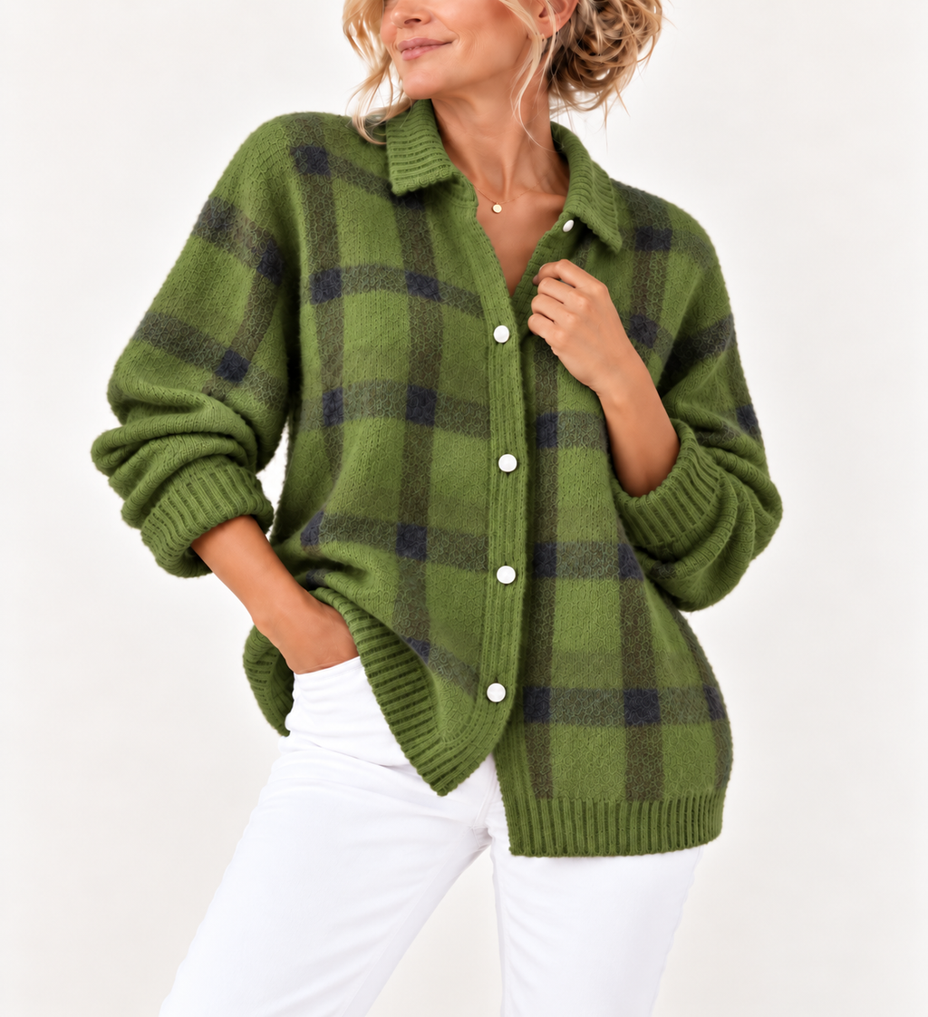 Vivienne™| Retro Check Sweater