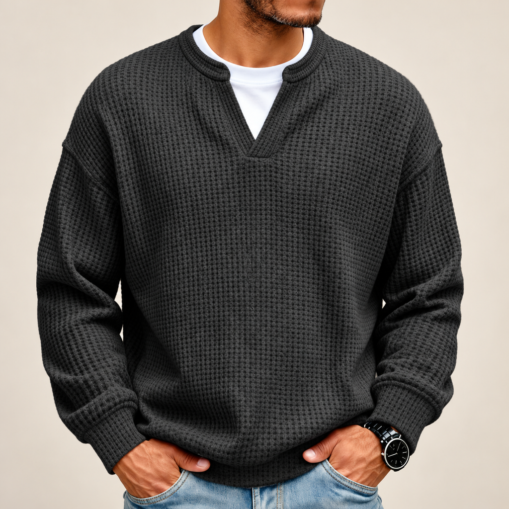 Layered Comfort Waffle Tee