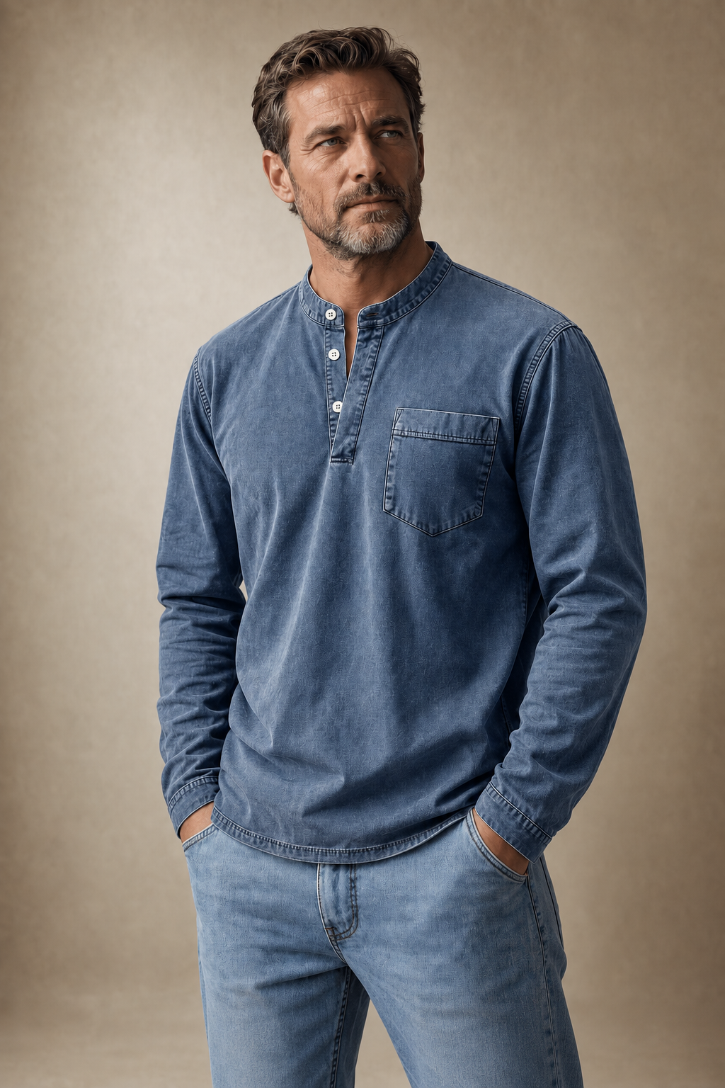 Charles Saltwater Long Sleeve Henley