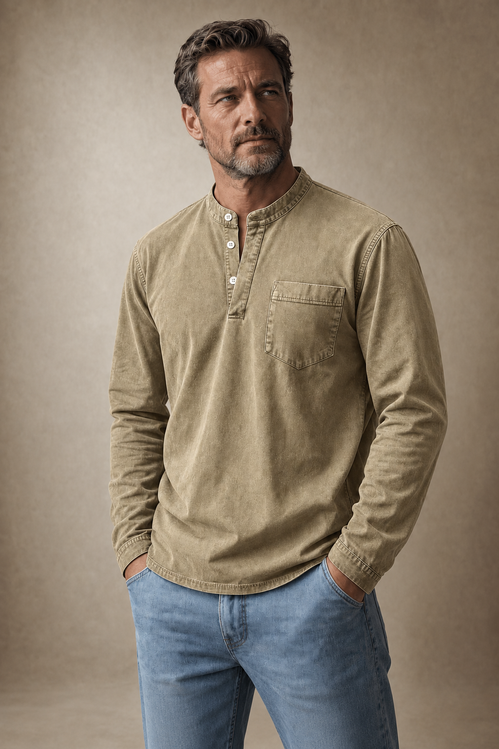 Charles Saltwater Long Sleeve Henley