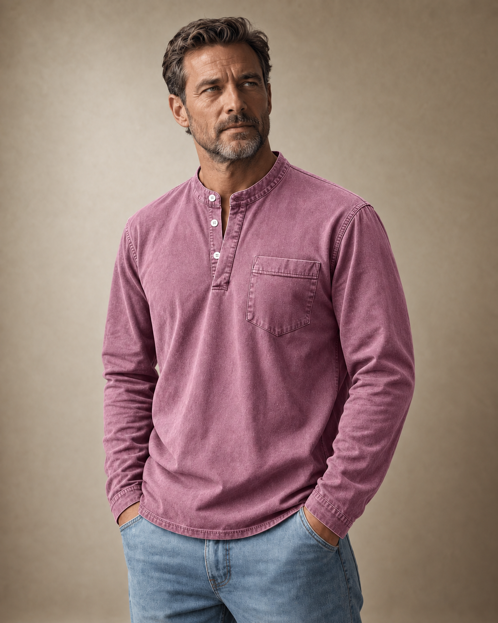 Charles Saltwater Long Sleeve Henley