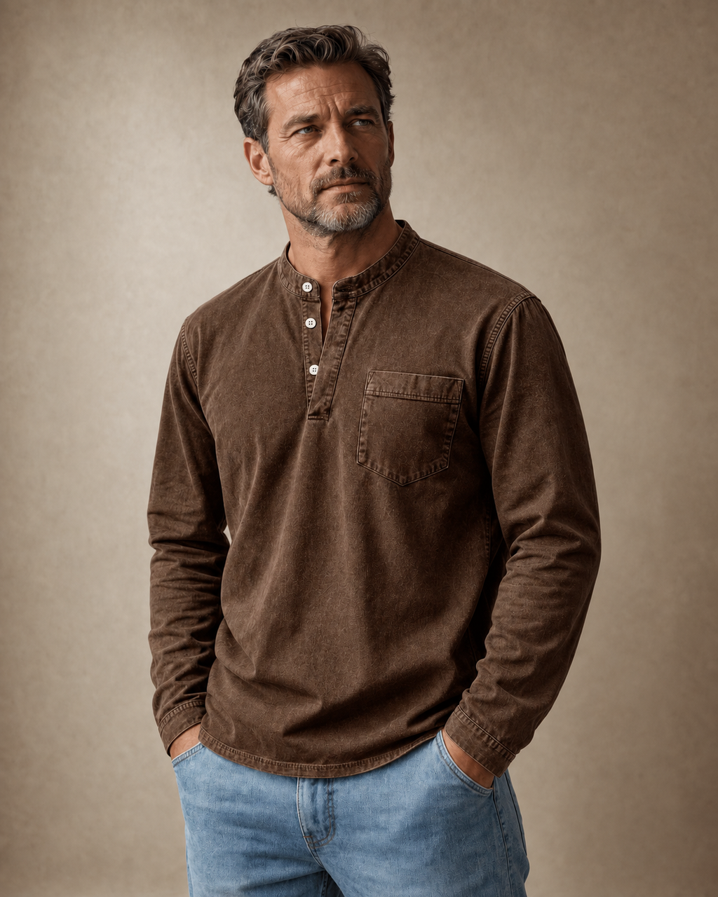 Charles Saltwater Long Sleeve Henley