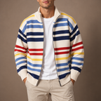 Emmett Striped Zip Cardigan