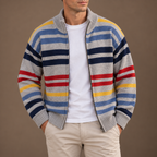 Emmett Striped Zip Cardigan