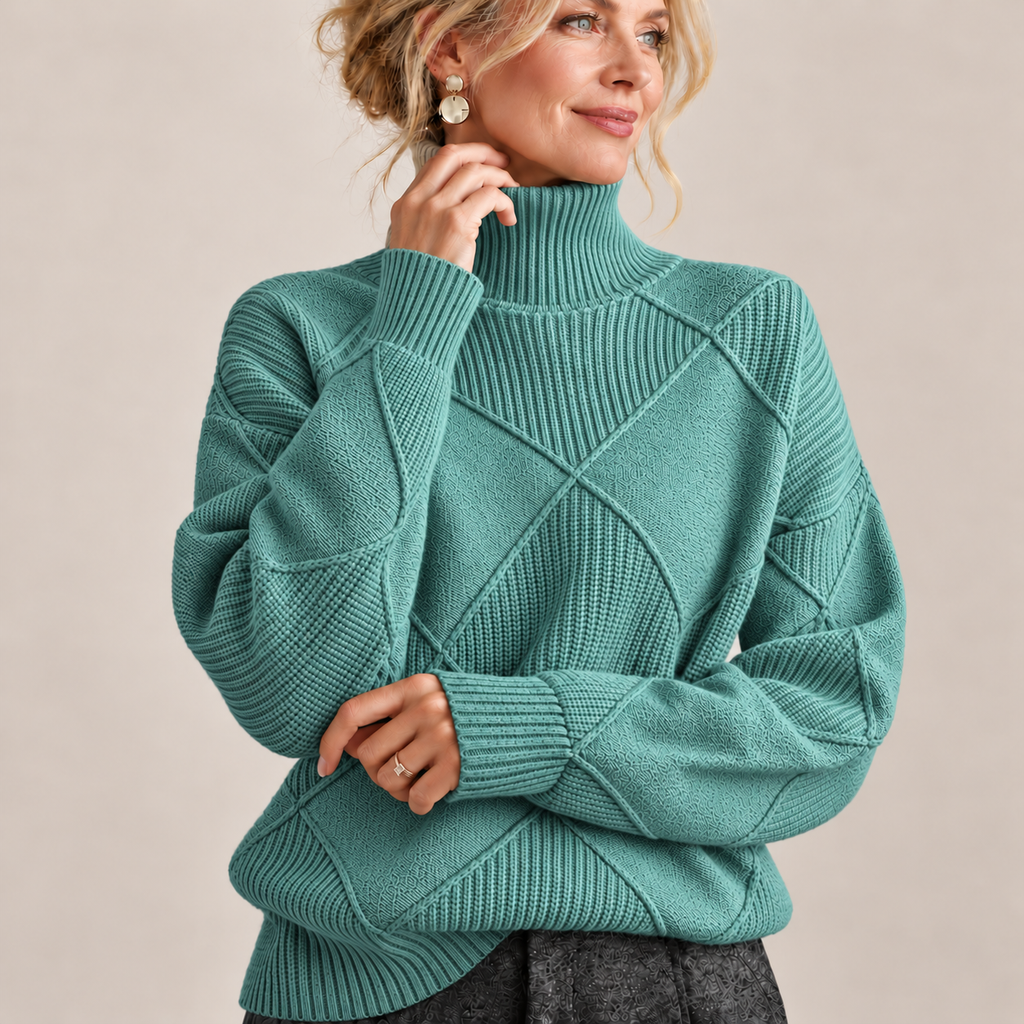 Isadora™  | Turtle-Neck Long Sleeve  Sweater