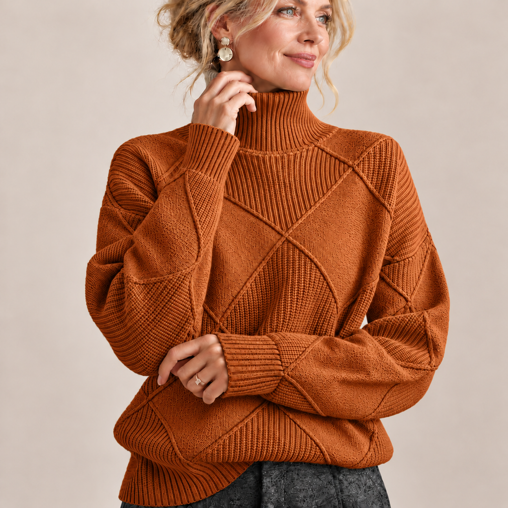 Isadora™  | Turtle-Neck Long Sleeve  Sweater