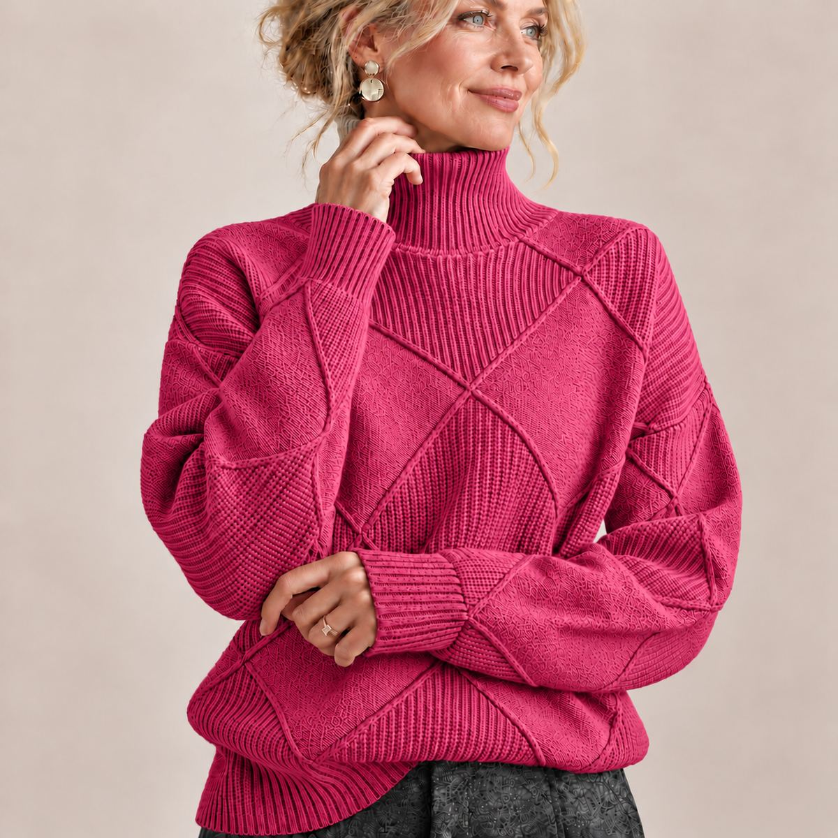 Isadora™  | Turtle-Neck Long Sleeve  Sweater