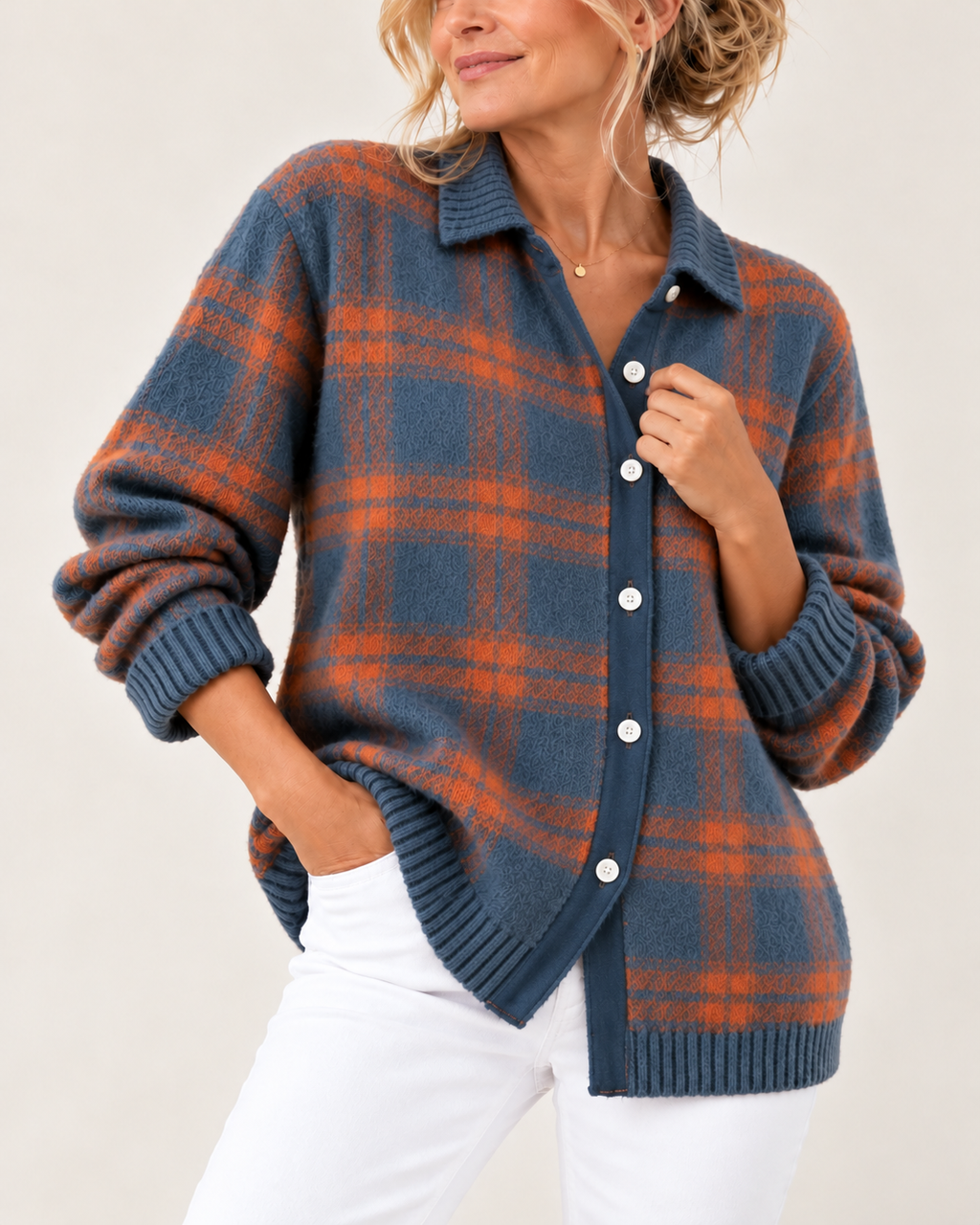 Vivienne™| Retro Check Sweater