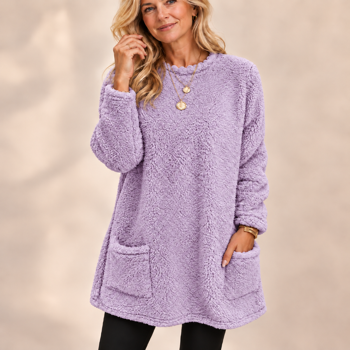 CozyCloud™ | Women's Fleece-Lined Pocket Tunic