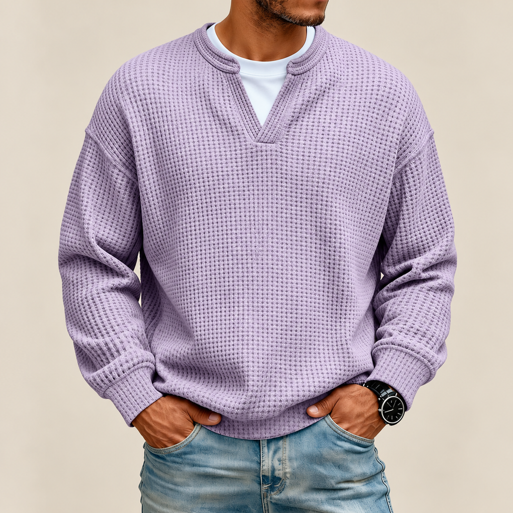 Layered Comfort Waffle Tee