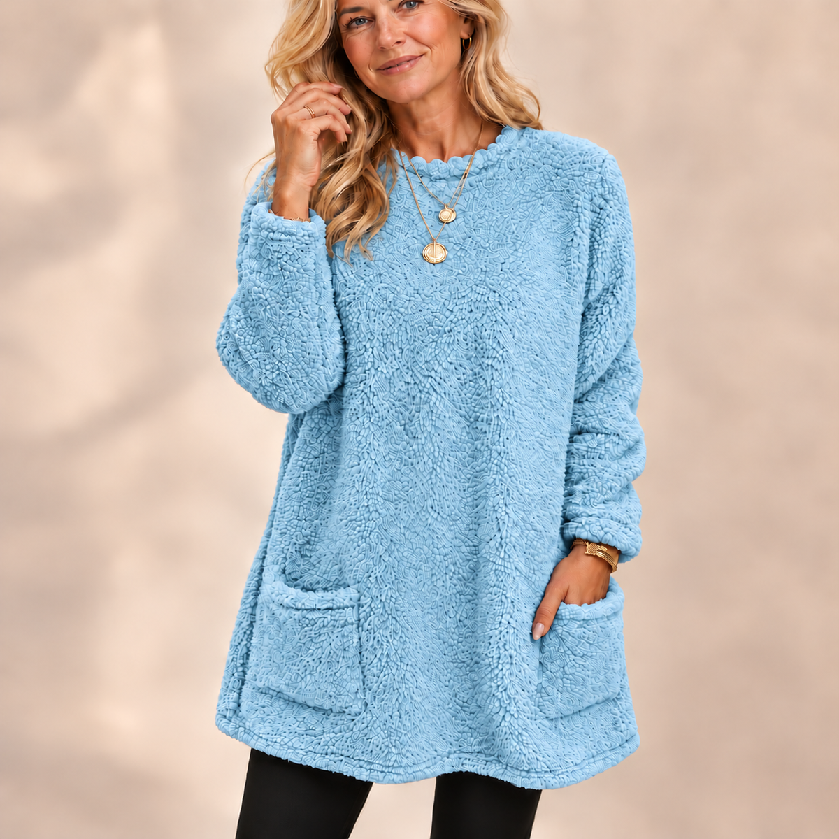 CozyCloud™ | Women's Fleece-Lined Pocket Tunic