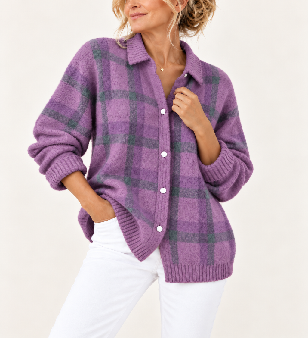 Vivienne™| Retro Check Sweater