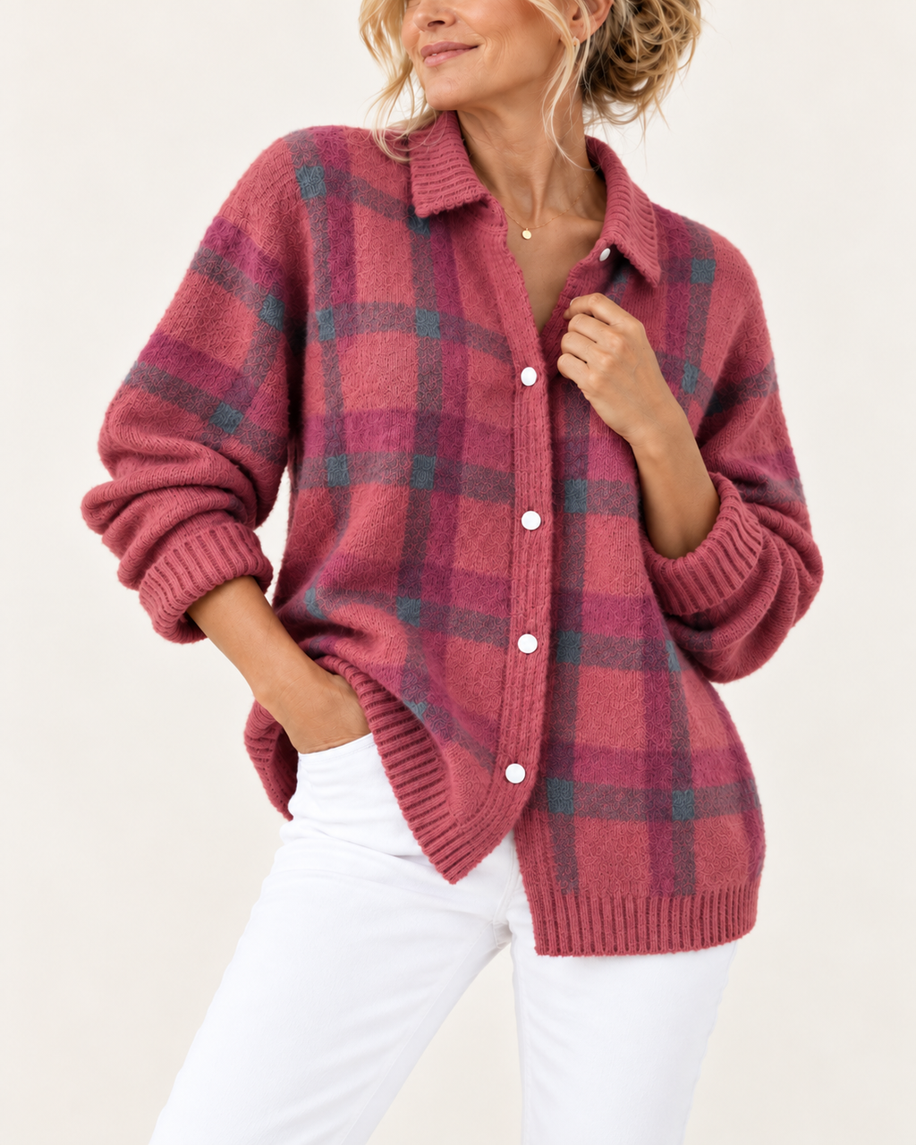 Vivienne™| Retro Check Sweater