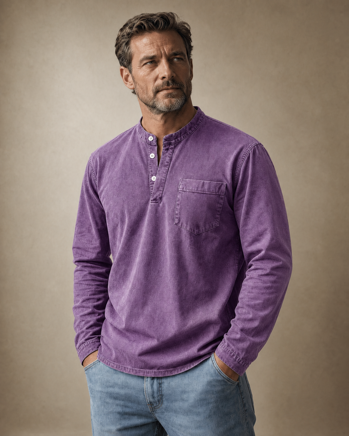 Charles Saltwater Long Sleeve Henley