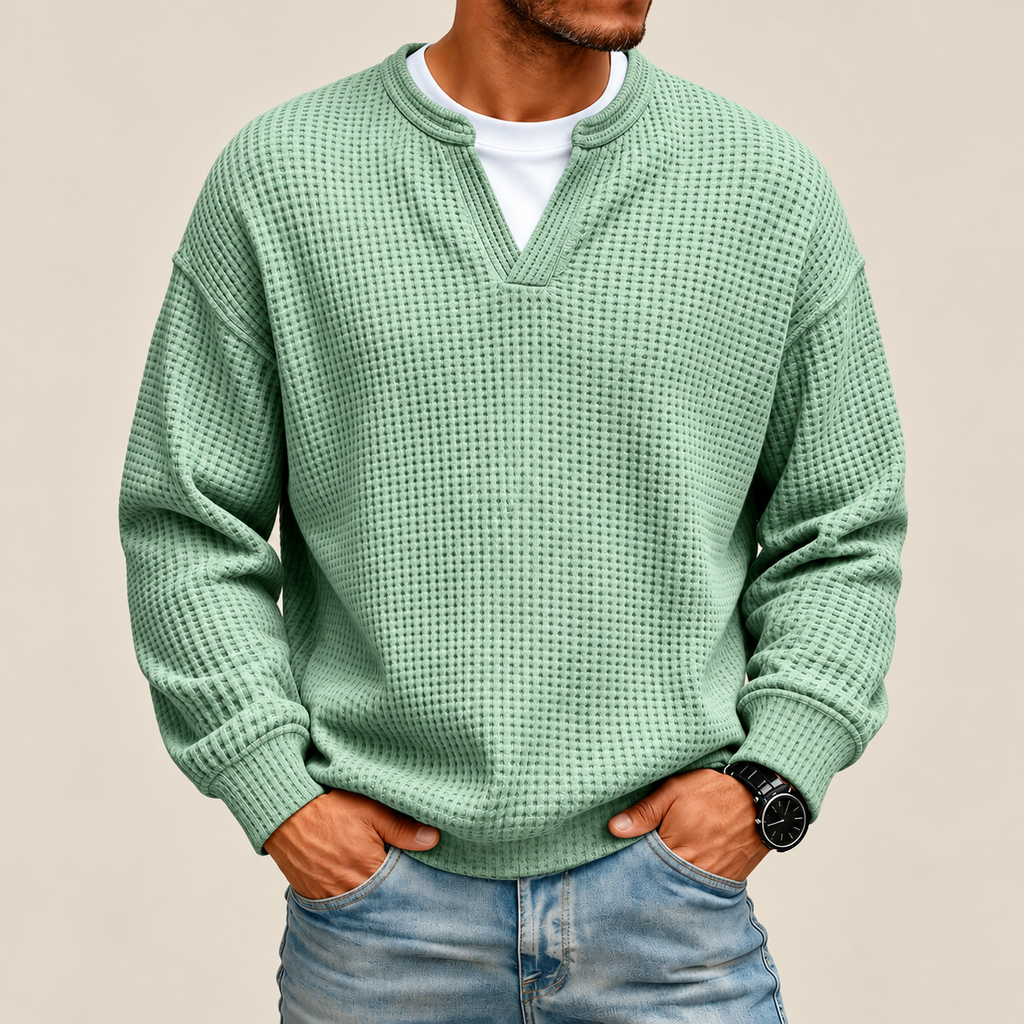 Layered Comfort Waffle Tee