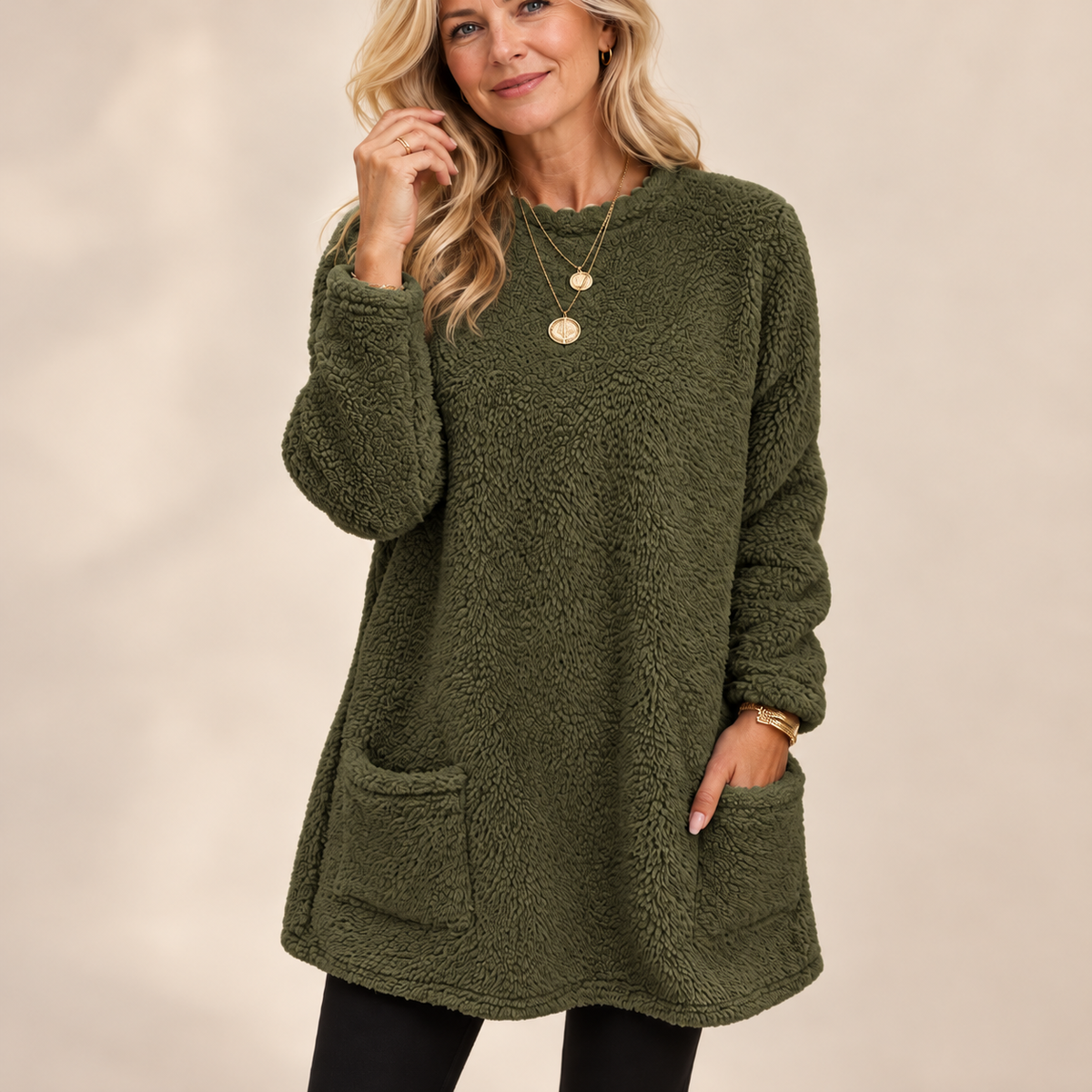 CozyCloud™ | Women's Fleece-Lined Pocket Tunic