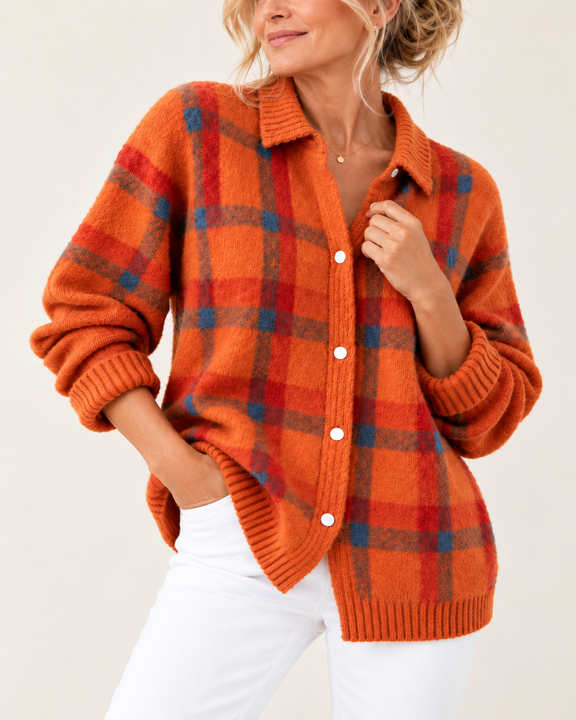 Vivienne™| Retro Check Sweater