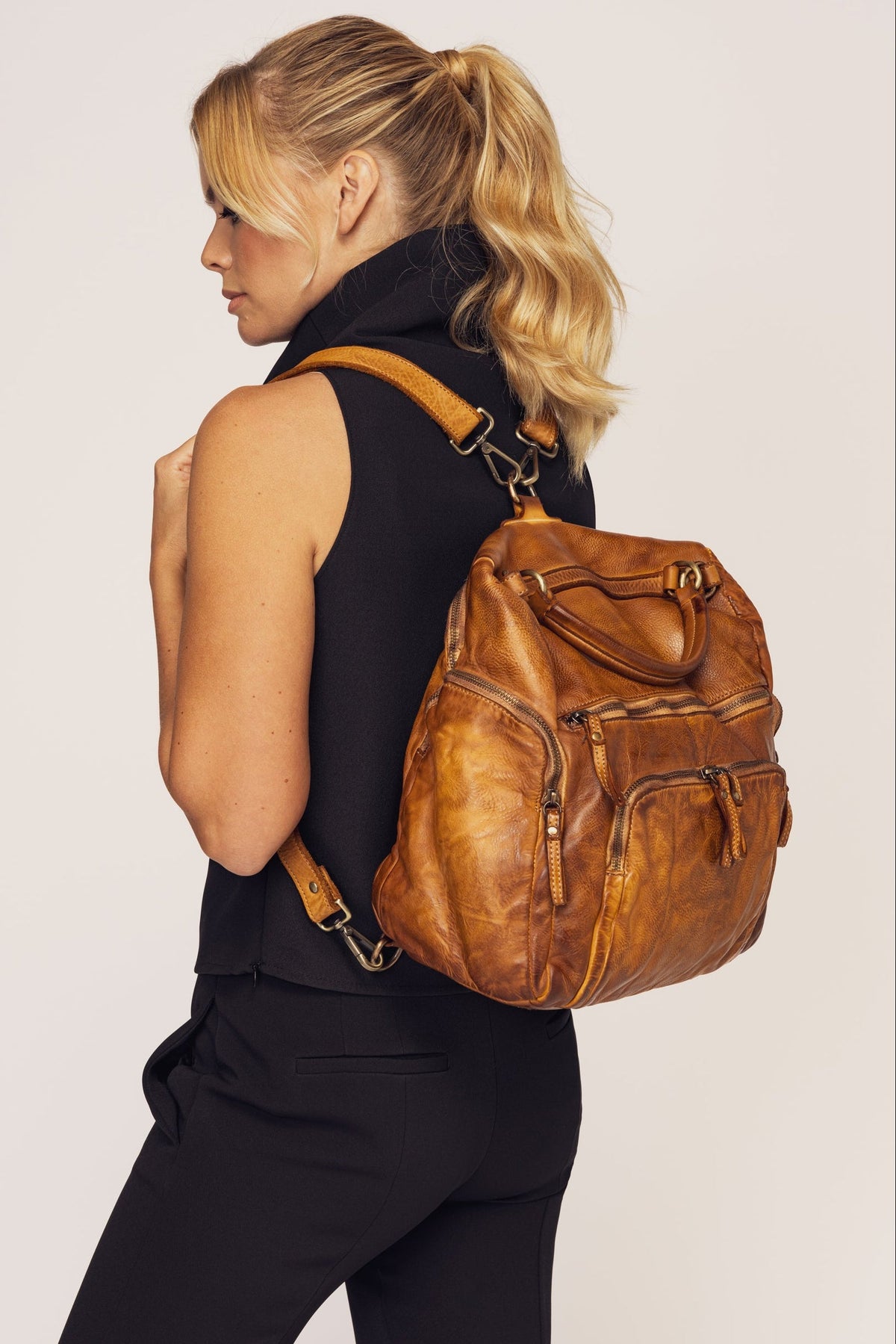 Sophia Everyday Cognac Backpack