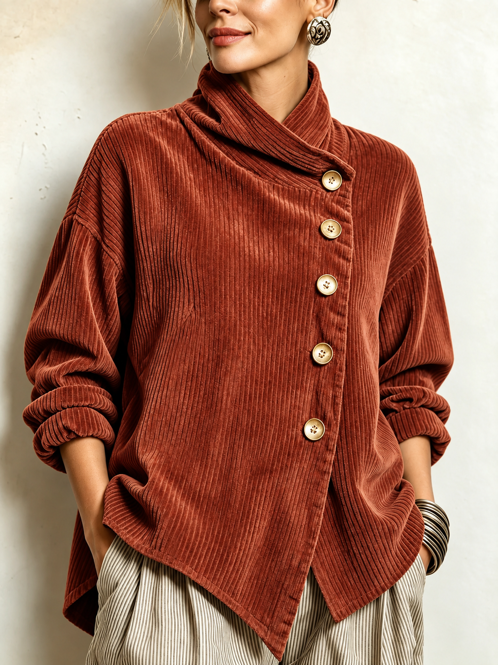 Claire | The Corduroy Button-Up Top