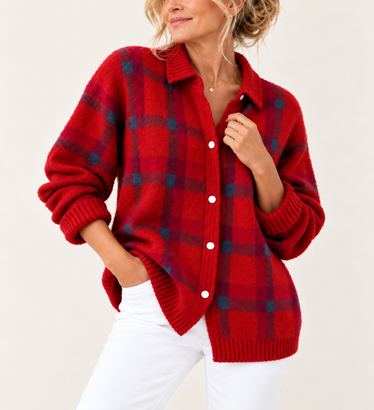 Vivienne™| Retro Check Sweater