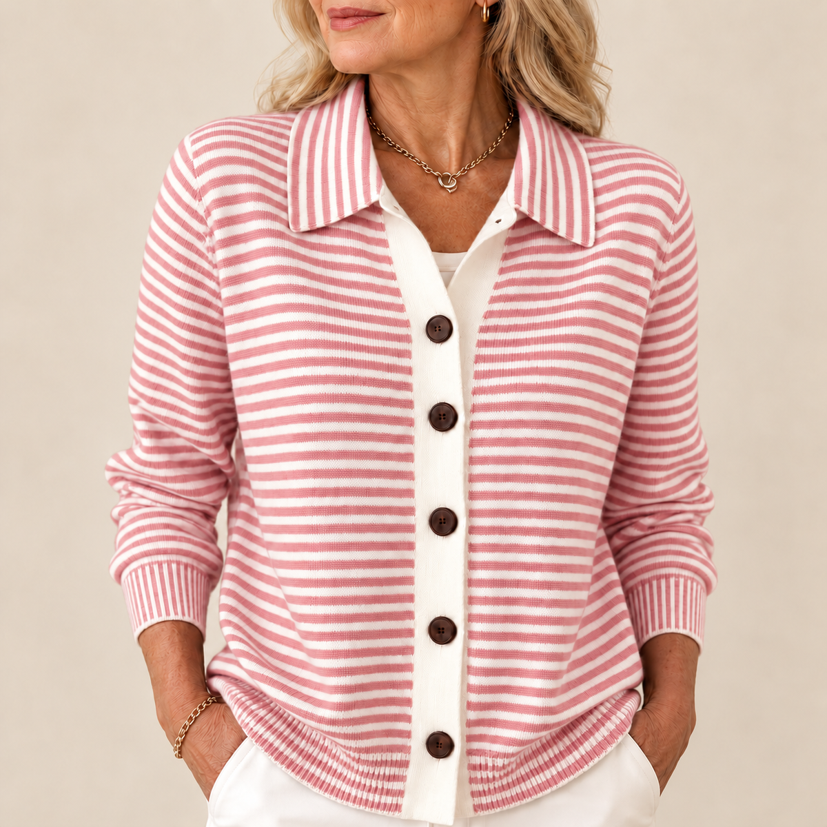 Blythe™ Striped Button Cardigan