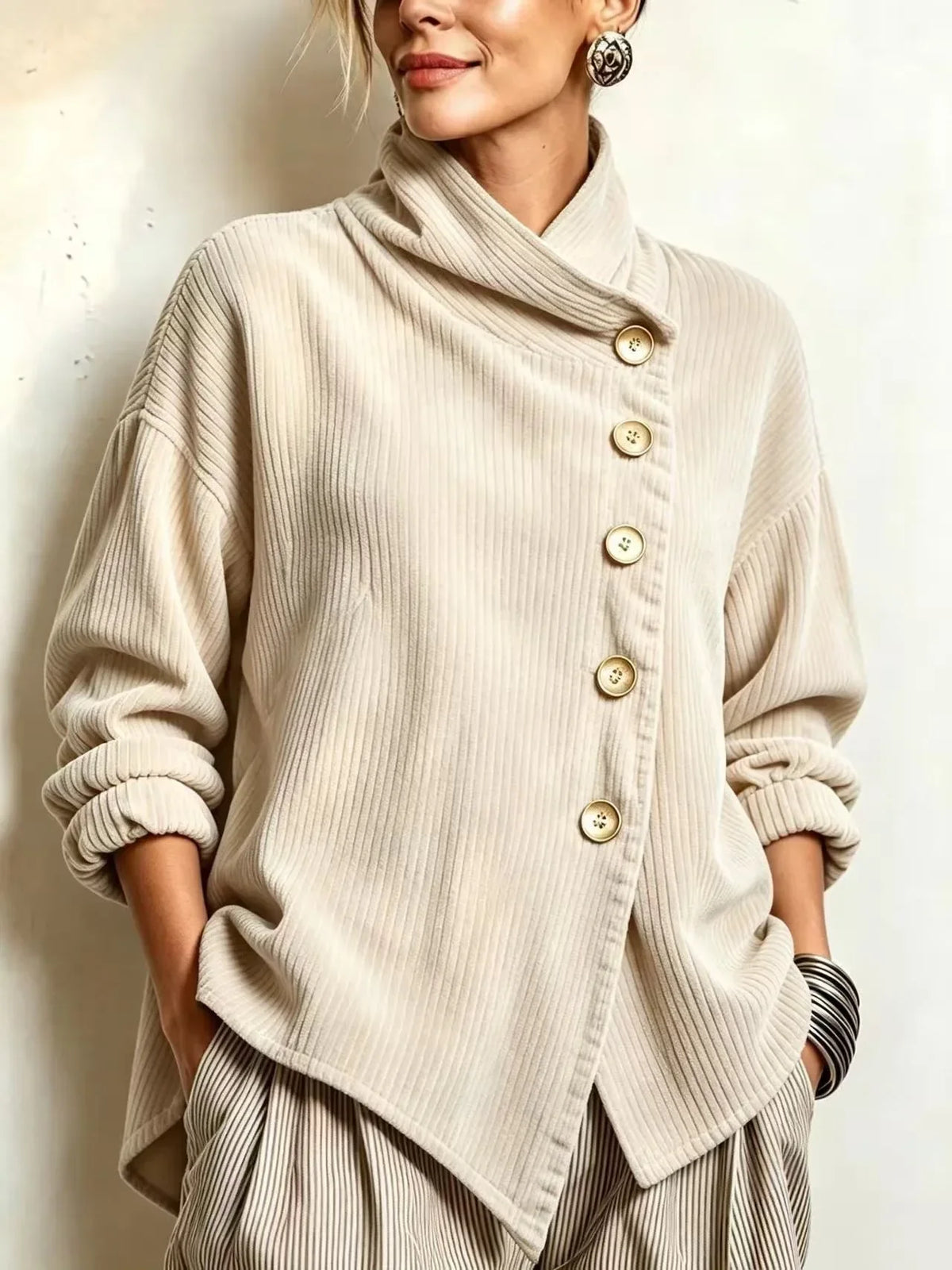 Claire | The Corduroy Button-Up Top