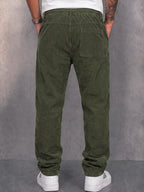 Classic Straight Leg Corduroy Cargo Pants