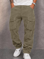 Classic Straight Leg Corduroy Cargo Pants