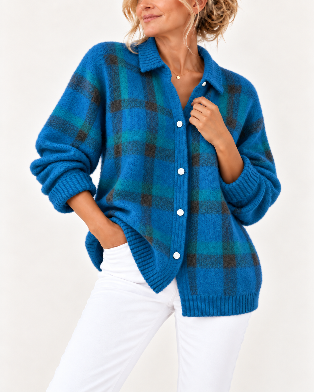 Vivienne™| Retro Check Sweater