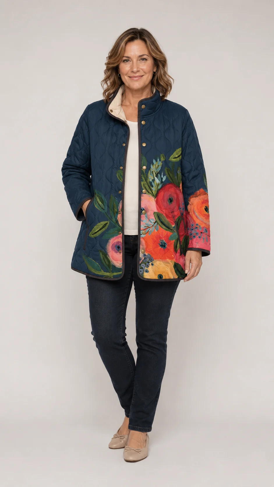 Charlotte™| Vintage Charming Floral Quilted Jacket