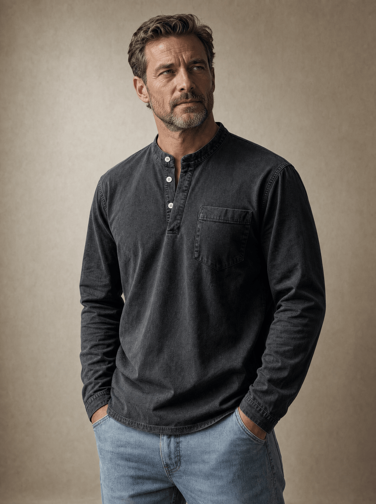 Charles Saltwater Long Sleeve Henley