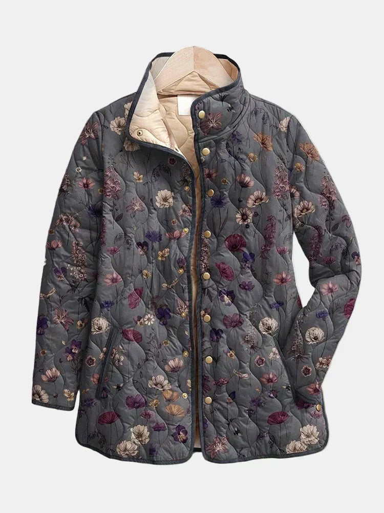 Charlotte™| Vintage Charming Floral Quilted Jacket