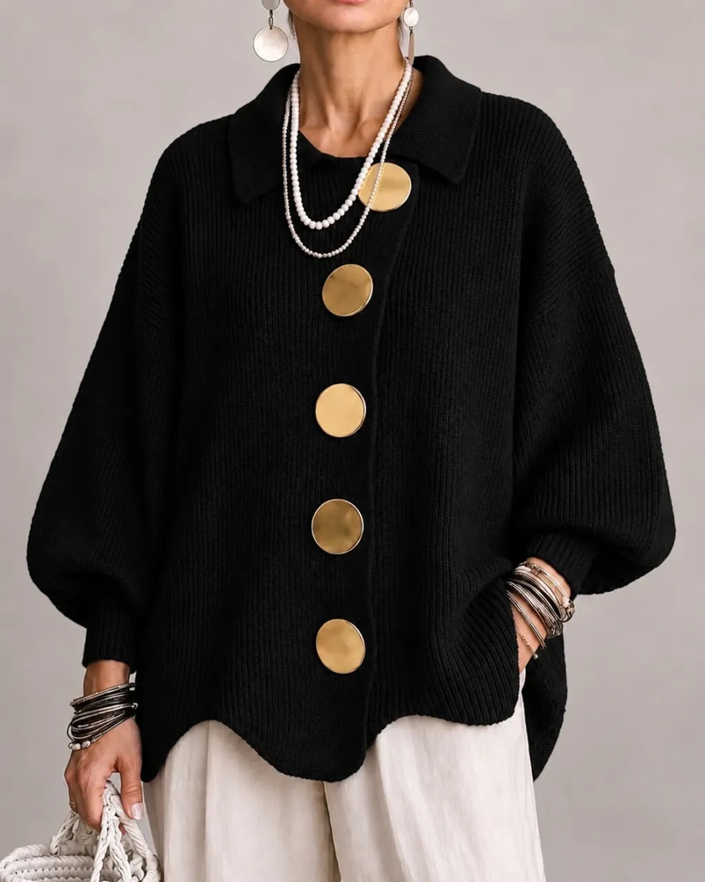 Claire's ™ Oversized Button Cardigan