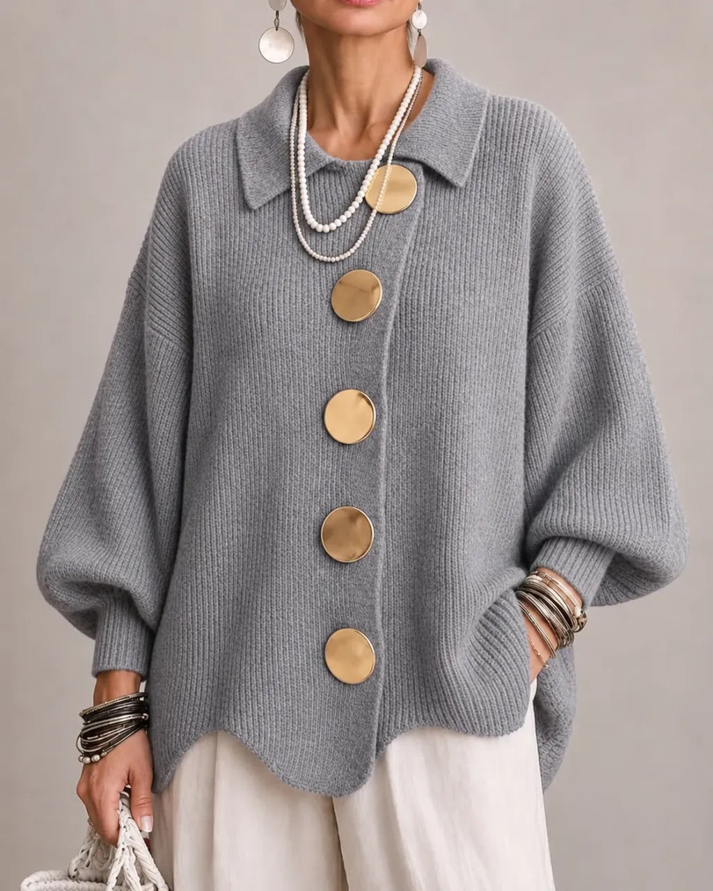 Claire's ™ Oversized Button Cardigan