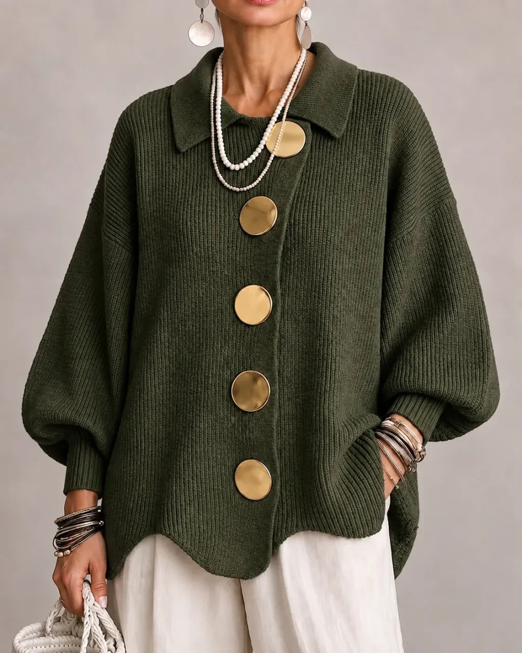 Claire's ™ Oversized Button Cardigan